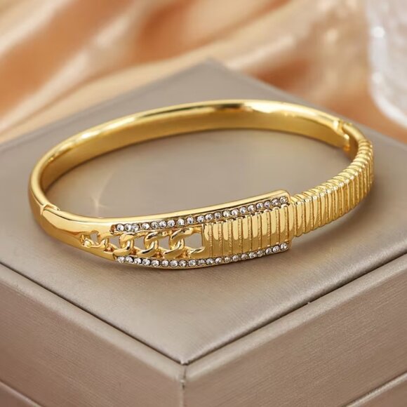 14K Gold 7" Womens 2ct Diamond Bangle Bracelet Ladies New 14 K Silver Jewelry - Picture 5 of 8